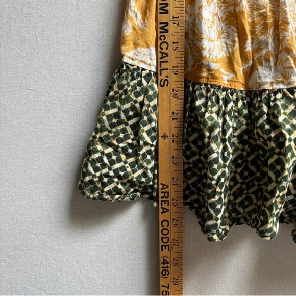 Free People Gotta Have It Marigold Pattern Cotton Sleeveless Boho Tunic Sz XS - Picture 8 of 9